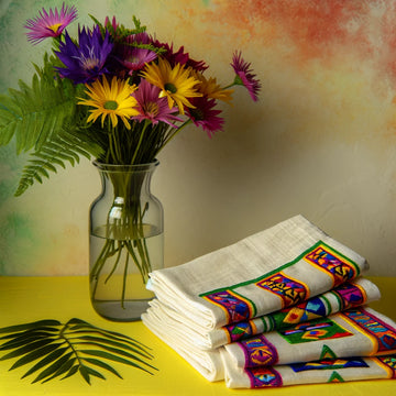 Cultural-Inspired Embroidered Linen Tablecloths & Decor Ideas