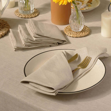 Natural 100% Linen Plain Napkins