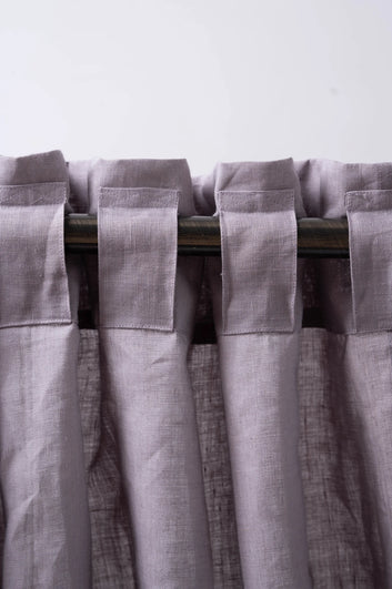 Linen Semi-Sheer Curtain in Purple