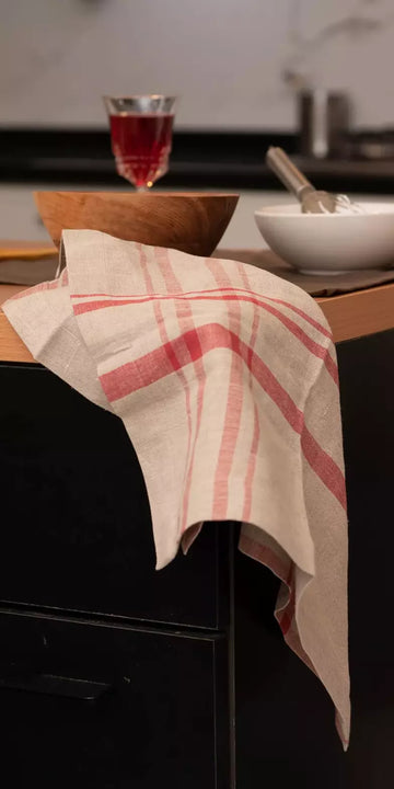 Linen Kitchen Towel in Beige