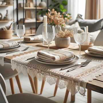 Adding Lace and Trims to Linen Napkins
