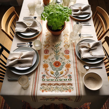 Embroidered Linen Tablecloth: A Practical & Stylish Housewarming Gift