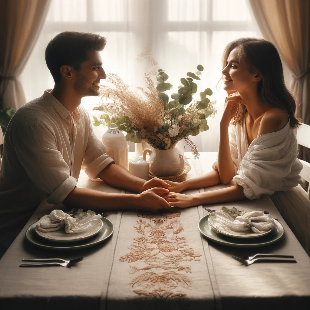 Embroidered Linen Tablecloth: A Sentimental & Lasting Anniversary Gift