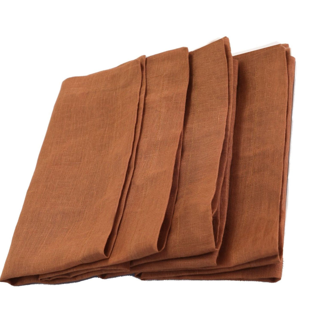 Rust 100% Linen Plain Napkins