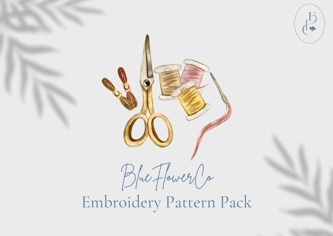 Hand Embroidery Pattern - Wildflower Meadow - 3 Sizes PDF