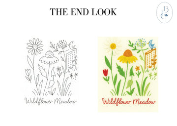 Hand Embroidery Pattern - Wildflower Meadow - 3 Sizes PDF