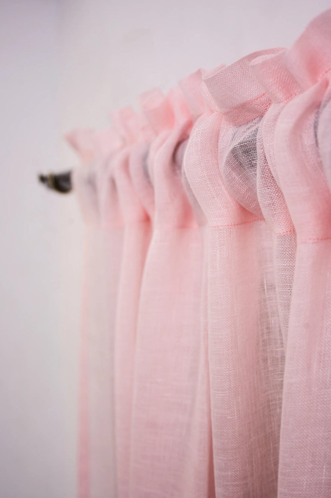 Linen Sheer Curtain in Pink